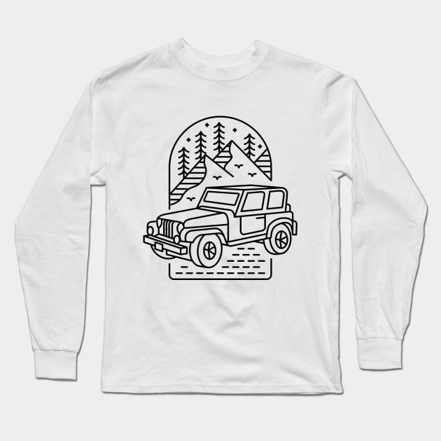 My Jeep My Adventure 4 Long Sleeve T-Shirt by VEKTORKITA